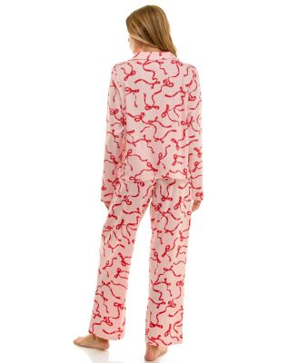 Women's Long Sleeve Top and Bottom 2-Piece Notch Collar Set