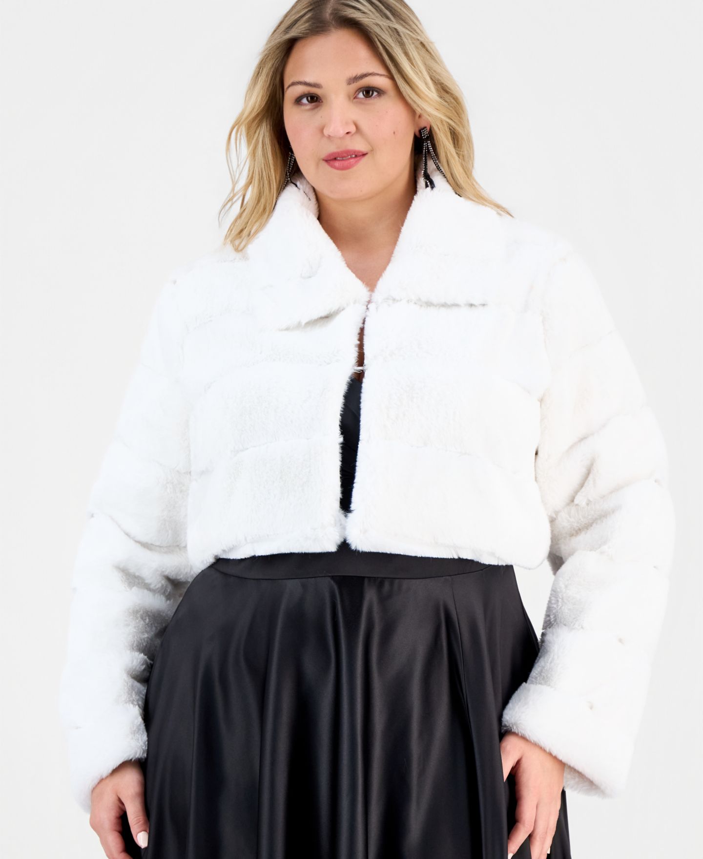Женская куртка INVITEE Bcx Trendy Plus Size Fleece, цвет: Слоновая кость — фото 1