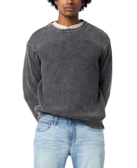 Мужской свитер Buffalo David Bitton Washy Textured Knit Crewneck, цвет: Серый