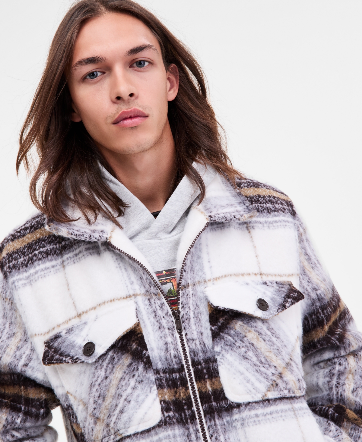 Sun + Stone Men's Charlie Plaid Slater Jacket, Macy's Exclusive