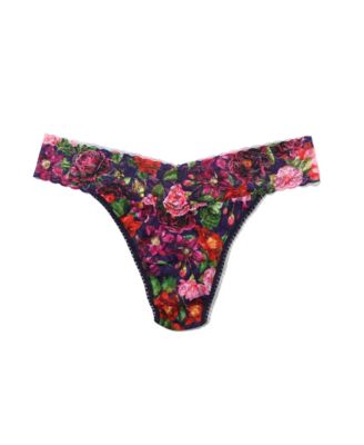 Women's Printed Signature Lace Original Rise Thong Underwear