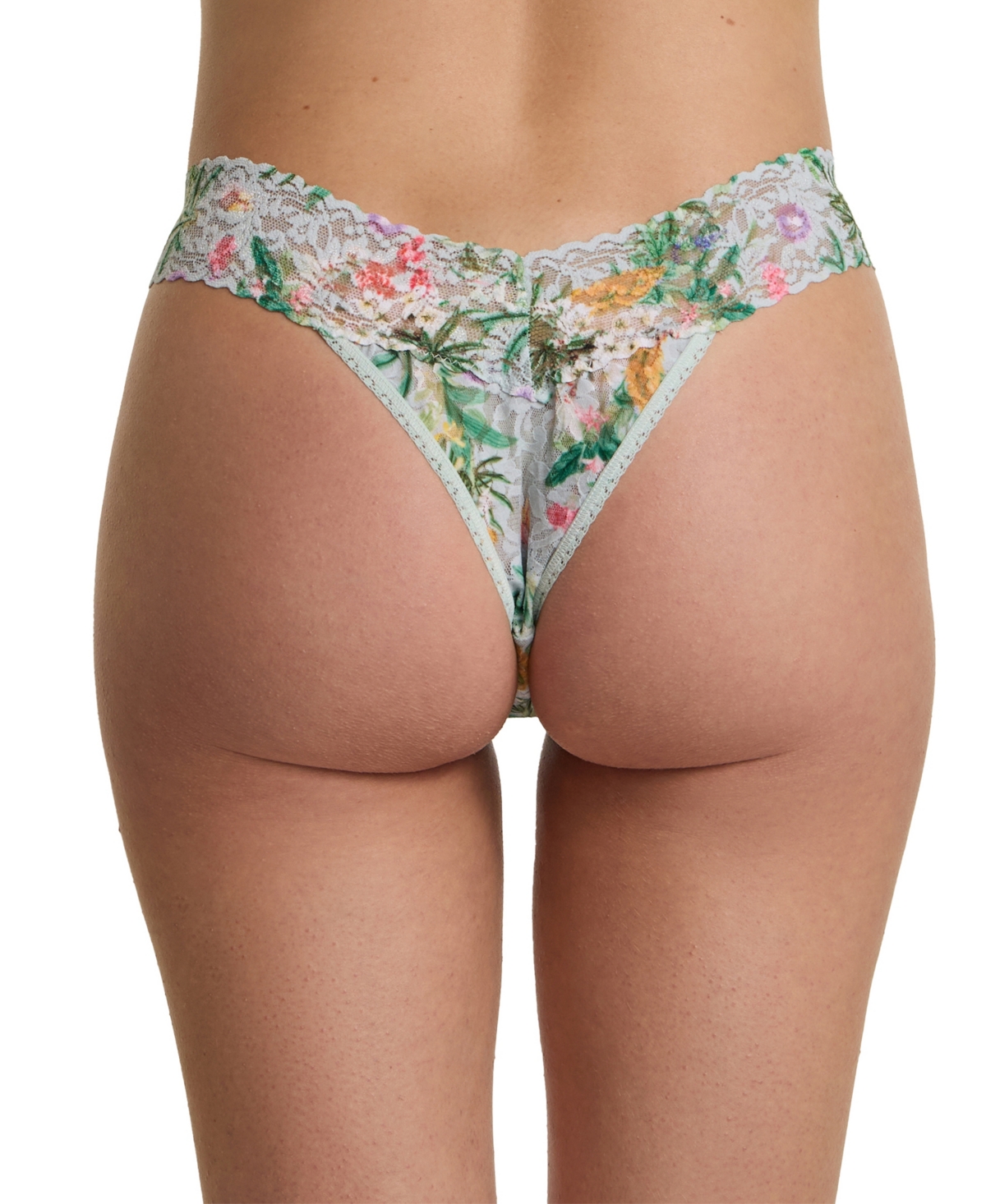Hanky Panky Women's Printed Signature Lace Original Rise Thong Underwear In Multi