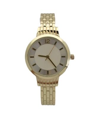 Gold Textured Bangle Watch