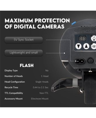 D-Lite RX ONE 100Ws Compact Monolight, Bundle with Flashpoint 9.5' Pro Air-Cushioned Stand and Weight Sand Bag