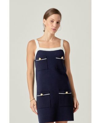 Women's Knit Mini Dress With Pockets