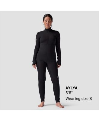 Women's Pines Microgrid Ultra-Lt Baselayer 1/4-Zip Top Lightweight Long Underwear Tops