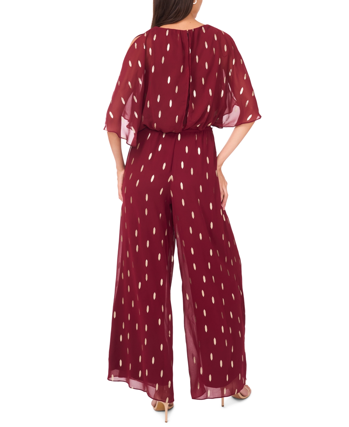 Msk Women's Crew Neck Belted Jumpsuit