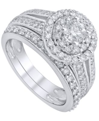 Macy's - Diamond Bridal Set (1-1/2 ct. t.w.) in 14K White Gold