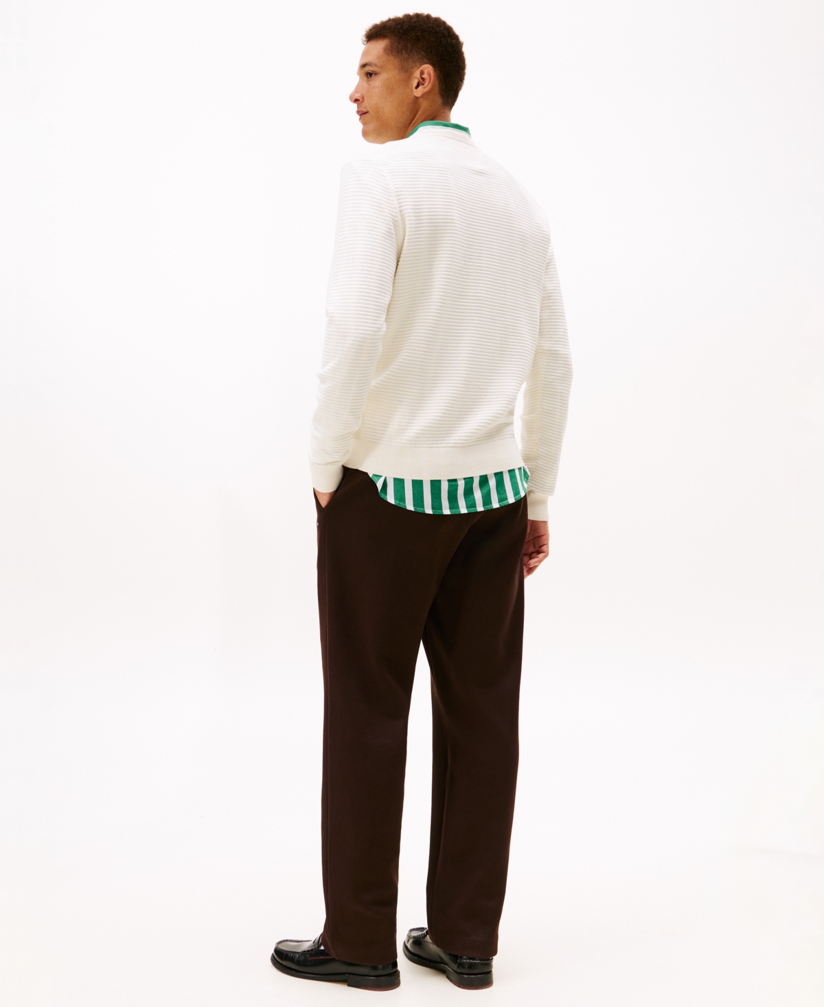 Tommy Hilfiger Men's Crewneck Seasonal Sweater In White