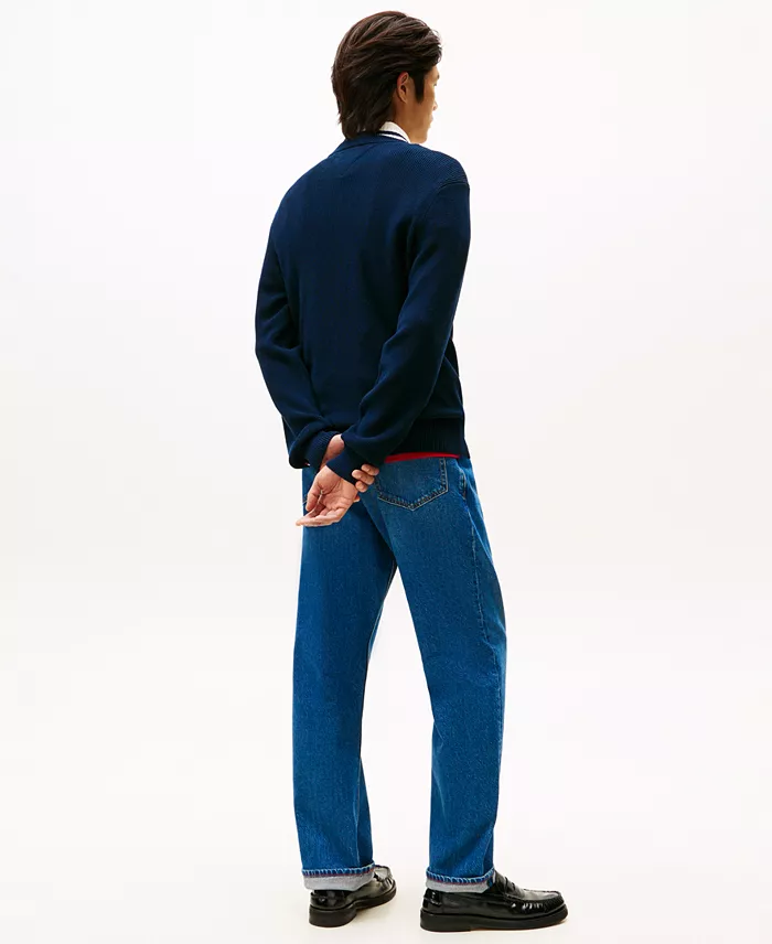 Men's Crewneck Logo Intarsia Graphic Sweater - thumbnail 8