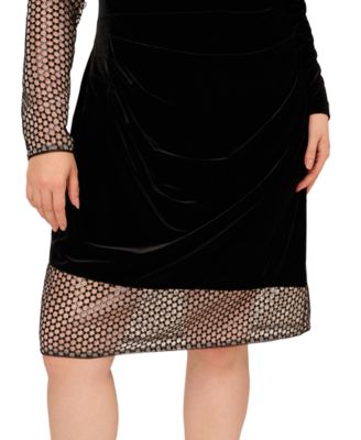 Plus Size Mock Neck Mini Dress