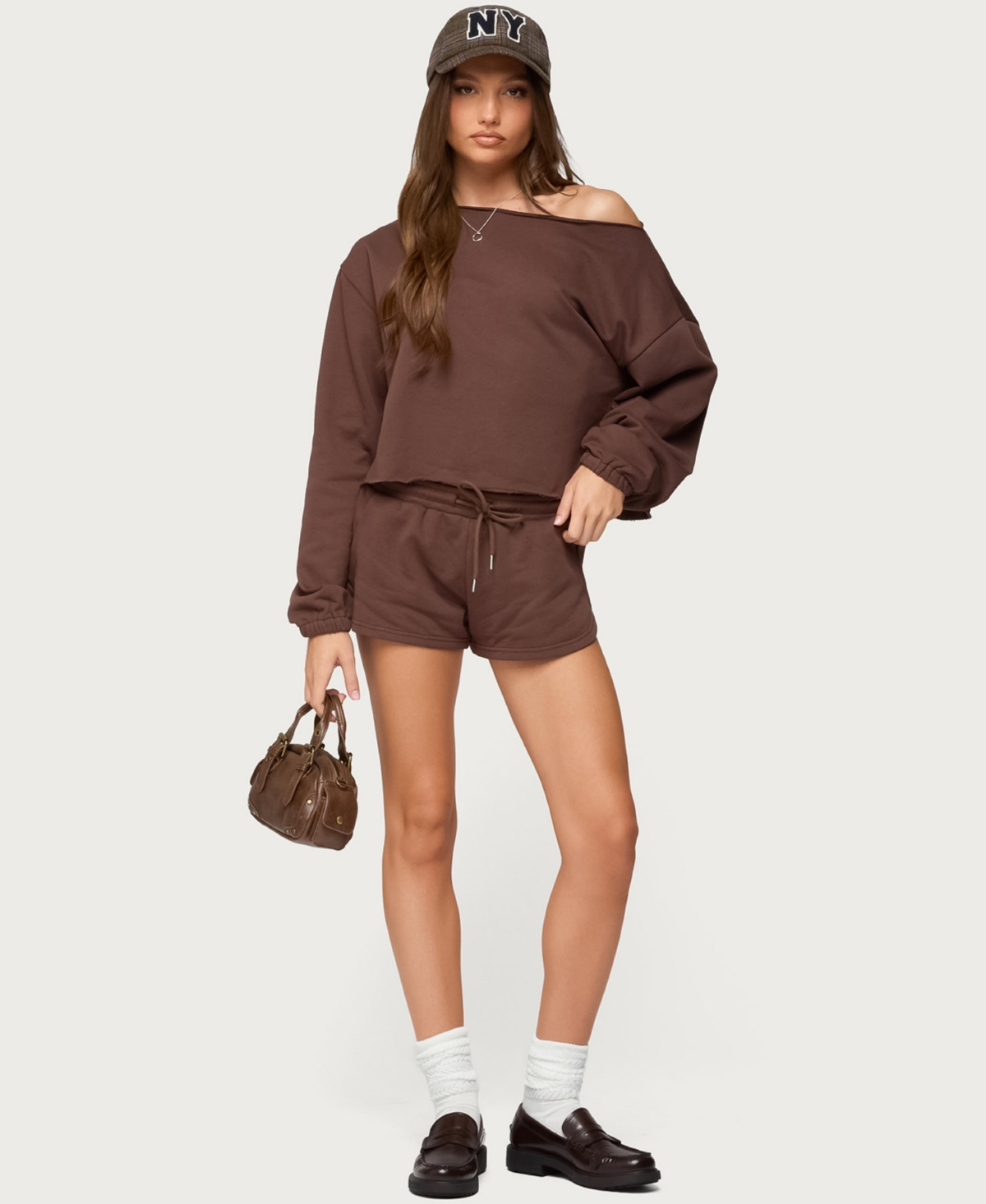 Edikted Women's Kordelia Off Shoulder Sweatshirt