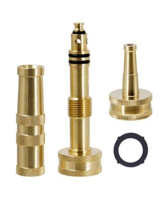 Solid Brass Heavy Duty Adjustable Twist Hose Nozzle Jet Sweeper