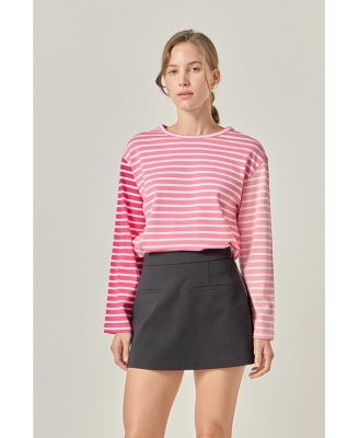 Women's Stripe Color Block Shirt
