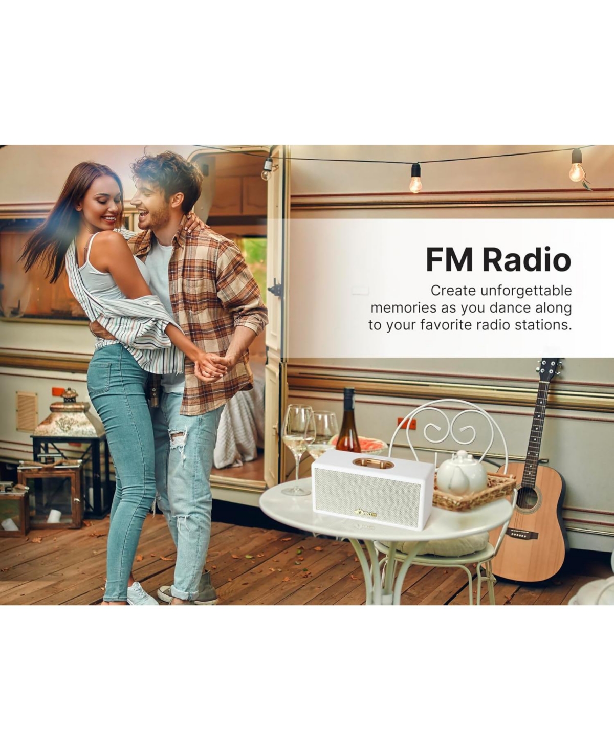 Victor Vas-3003 Portable Bluetooth Speaker with Radio and Usb Reader