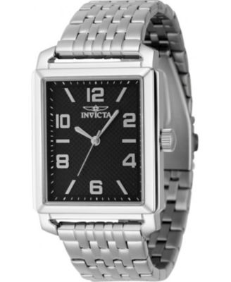 Men's 46659 Vintage Quartz 3 Hand Black Dial Watch