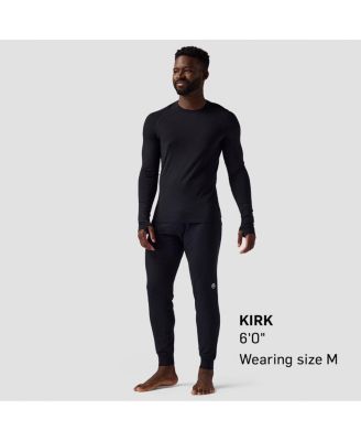 Men's Cedars RWS Merino Lt-Wt Baselayer Crew Top Lightweight Long Underwear Tops