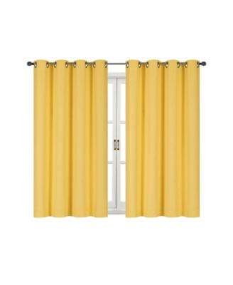 100% Thermal Blackout Bath and Kitchen Window Curtains - 50 in. W x 45 in. L, Red