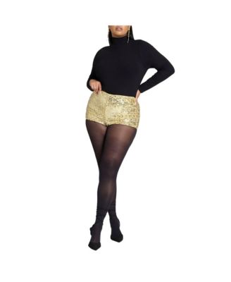 Women's Plus Size Sequin Hot Short