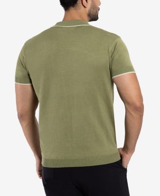 X RAY Men's Collar V-Neck Polo Sweater