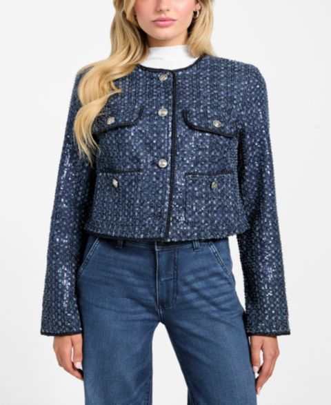 Женские куртки GUESS Women's Elisa Collarless Jacket