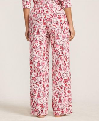 Women's Flannel Wide Leg Sleep Pants