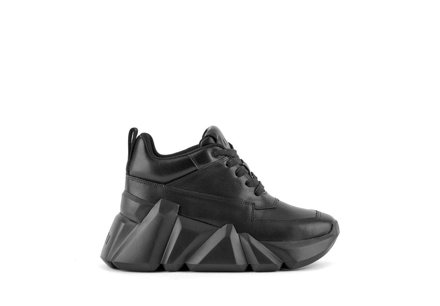 Женские кроссовки United Nude Space Kick Max с верхом из наппы и овечьей кожи, цвет: Чёрный — фото 1
