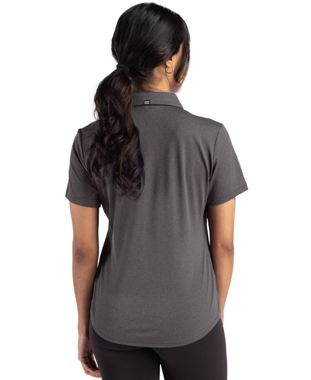 Cutter & Buck Forge Eco Stretch Recycled Womens Short Sleeve Polo In Gray