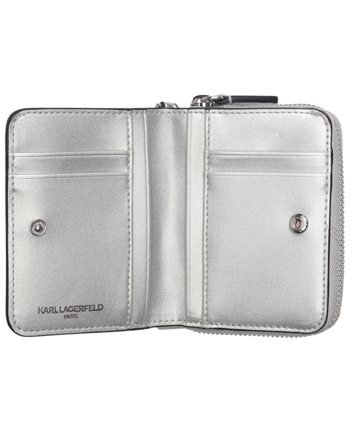 Karl Lagerfeld Boxed Zip Around Wallet In Brown