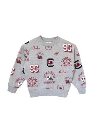 Big Girls Gray South Carolina Gamecocks Always on Repeat Pullover Sweatshirt