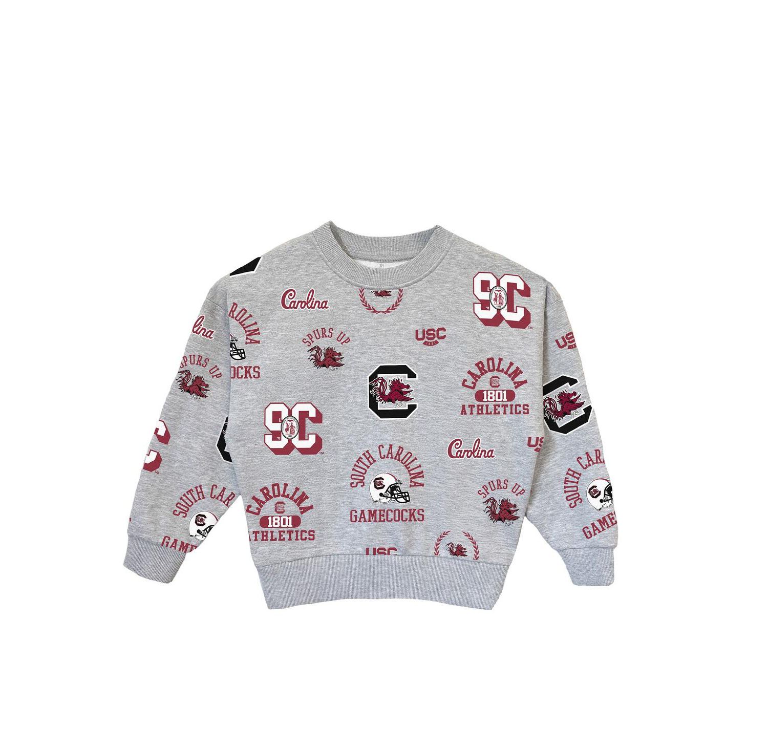 Big Girls Gray South Carolina Gamecocks Always on Repeat Pullover Sweatshirt