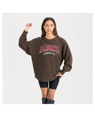 Gameday Couture - Women's Brown Alabama Crimson Tide Leopard Oversized Sweatshirt