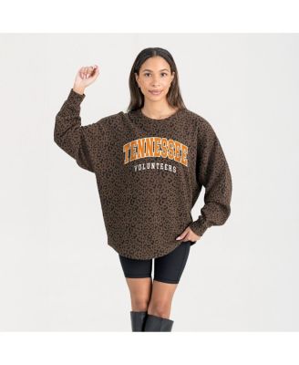 Gameday Couture - Women's Brown Tennessee Volunteers Leopard Oversized Sweatshirt
