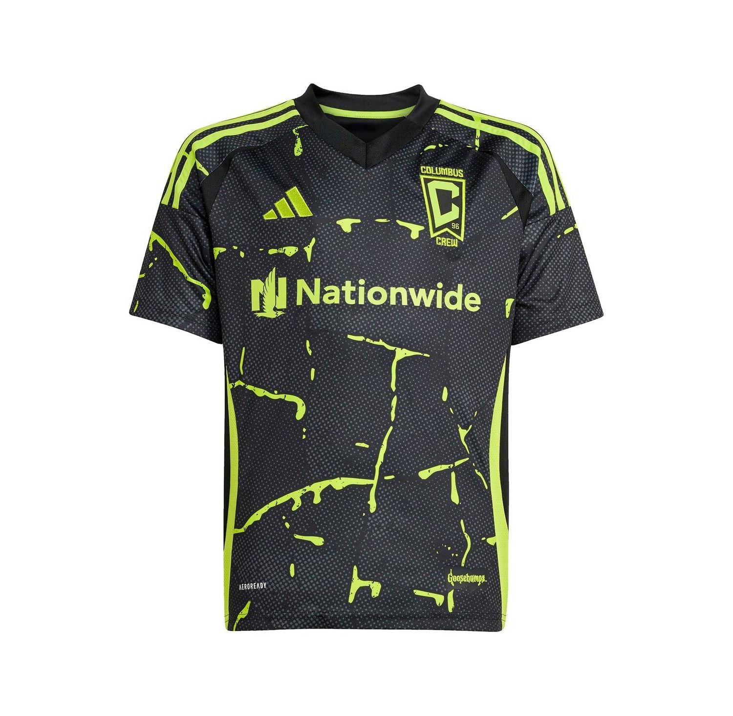 Big Boys and Girls Darlington Nagbe Black Columbus Crew 2025 The Goosebumps Kit Replica Player Jersey
