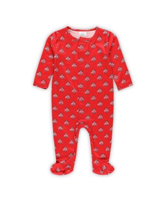 ZooZatz - Baby Boys and Girls Scarlet Ohio State Buckeyes Magnetic Closure Sleeper