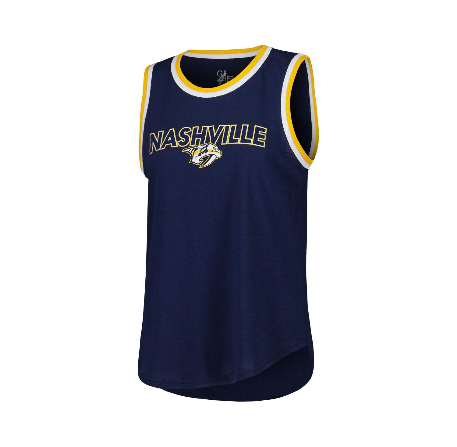 Women's Navy Nashville Predators Strategy Tank Top