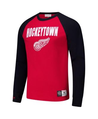 Men's Red/Black Detroit Red Wings Legendary Slub Raglan Long Sleeve T-Shirt