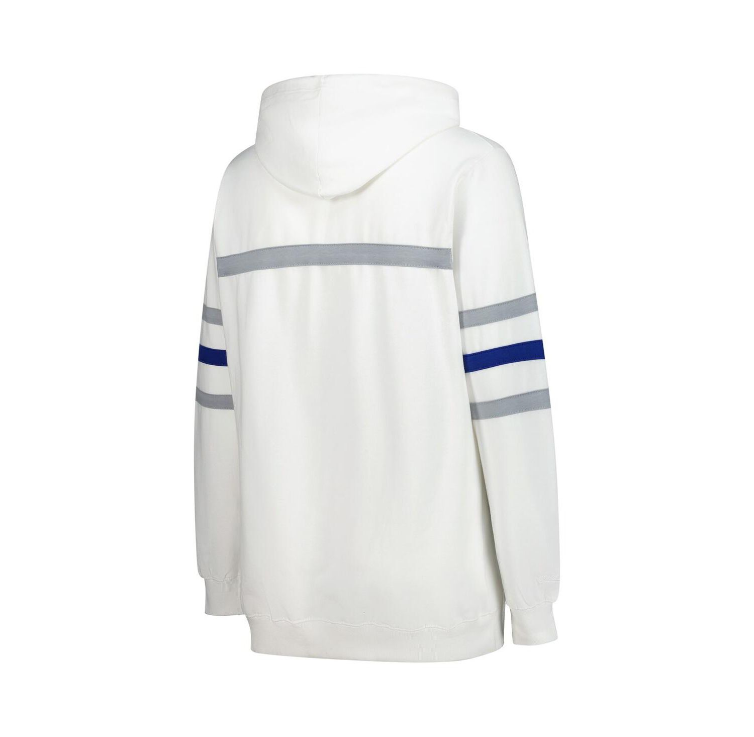 Women's White Buffalo Bills Plus Size Head Coach Throwback Pullover Hoodie