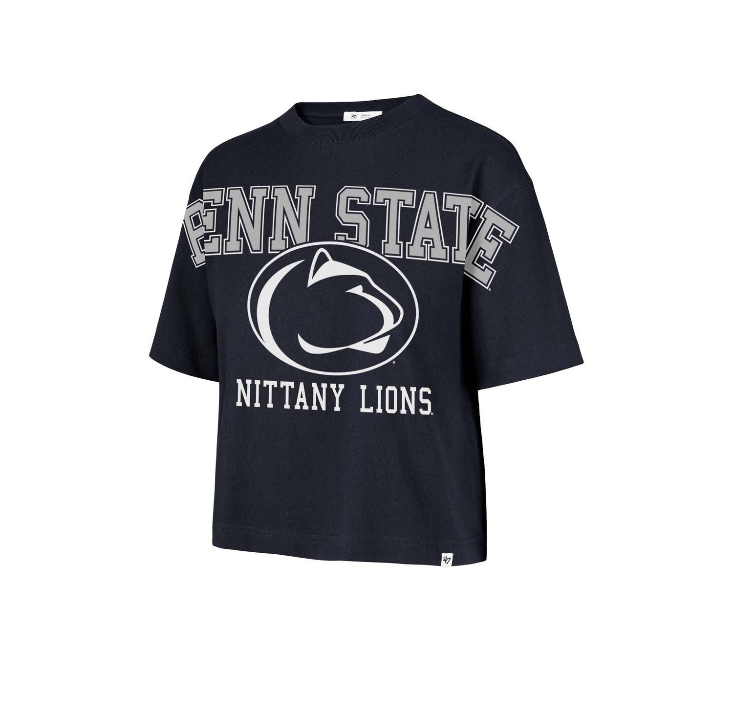 Women's Navy Penn State Nittany Lions Outreach City Relaxed Cropped T-Shirt