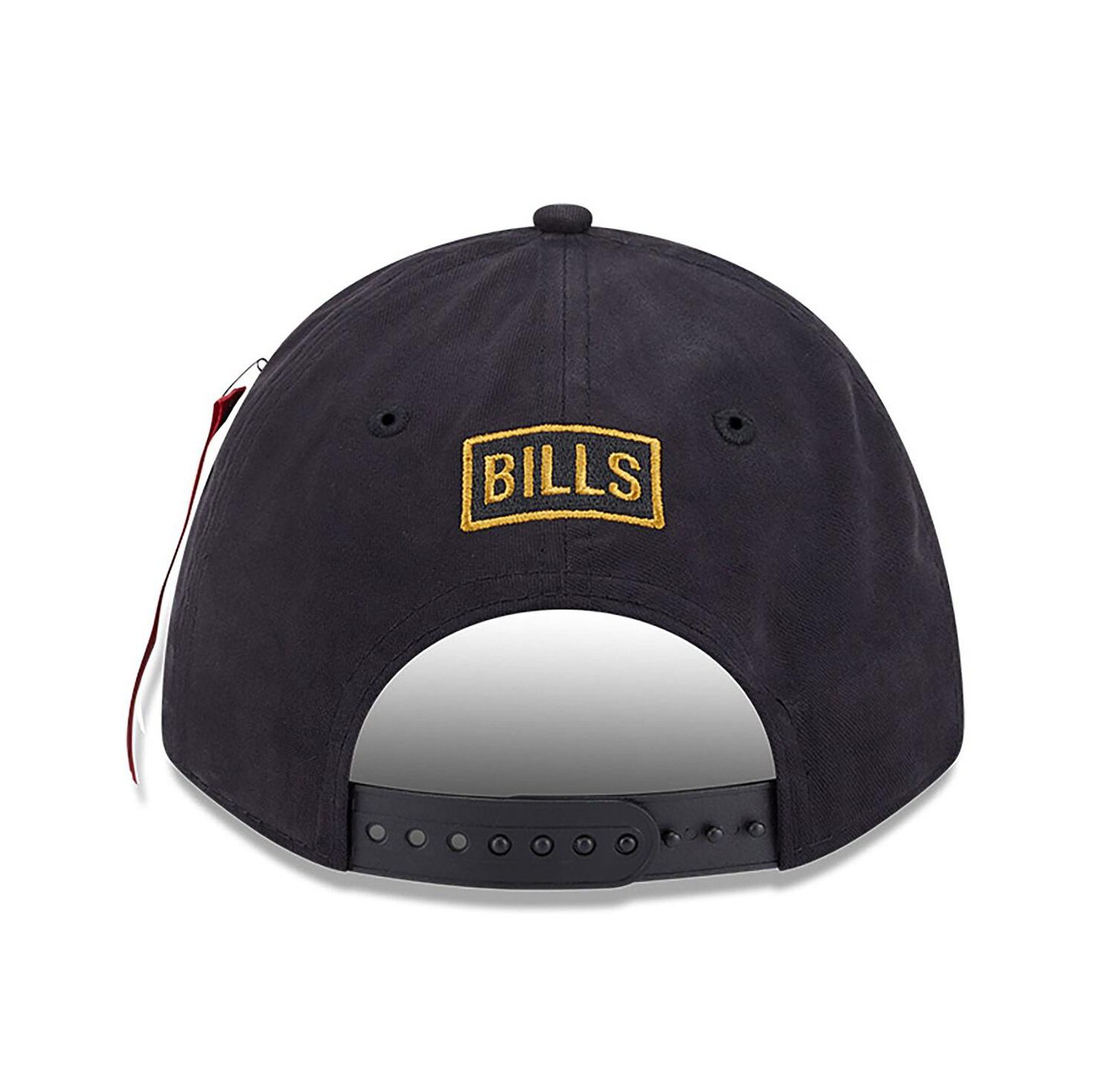 x Alpha Industries Men's Black Buffalo Bills A-Frame 9FORTY Adjustable Hat