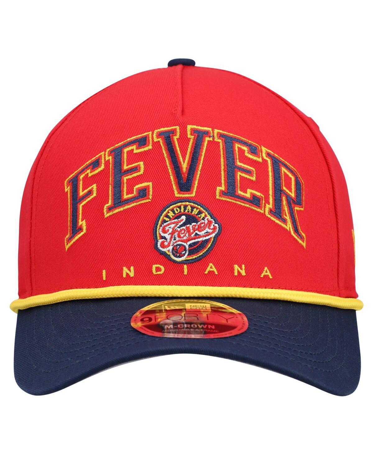 New Era Men's Red Indiana Fever Bold Arch Coolera 9forty A-frame M-crown Adjustable Hat In Red