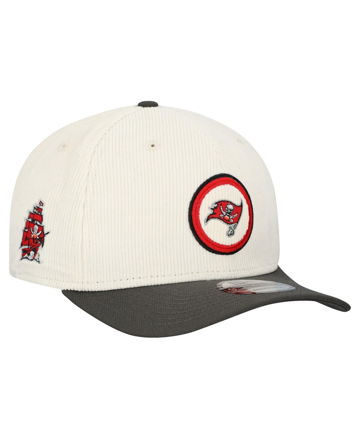 New Era Men's Stone Tampa Bay Buccaneers Loyal Corduroy 9SEVENTY Adjustable Hat
