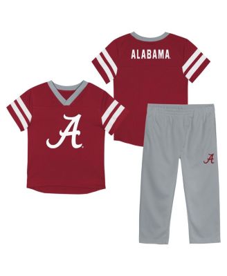 Outerstuff - Big Boys and Girls Crimson Alabama Crimson Tide Red Zone Two-Piece V-Neck Top and Pants Set