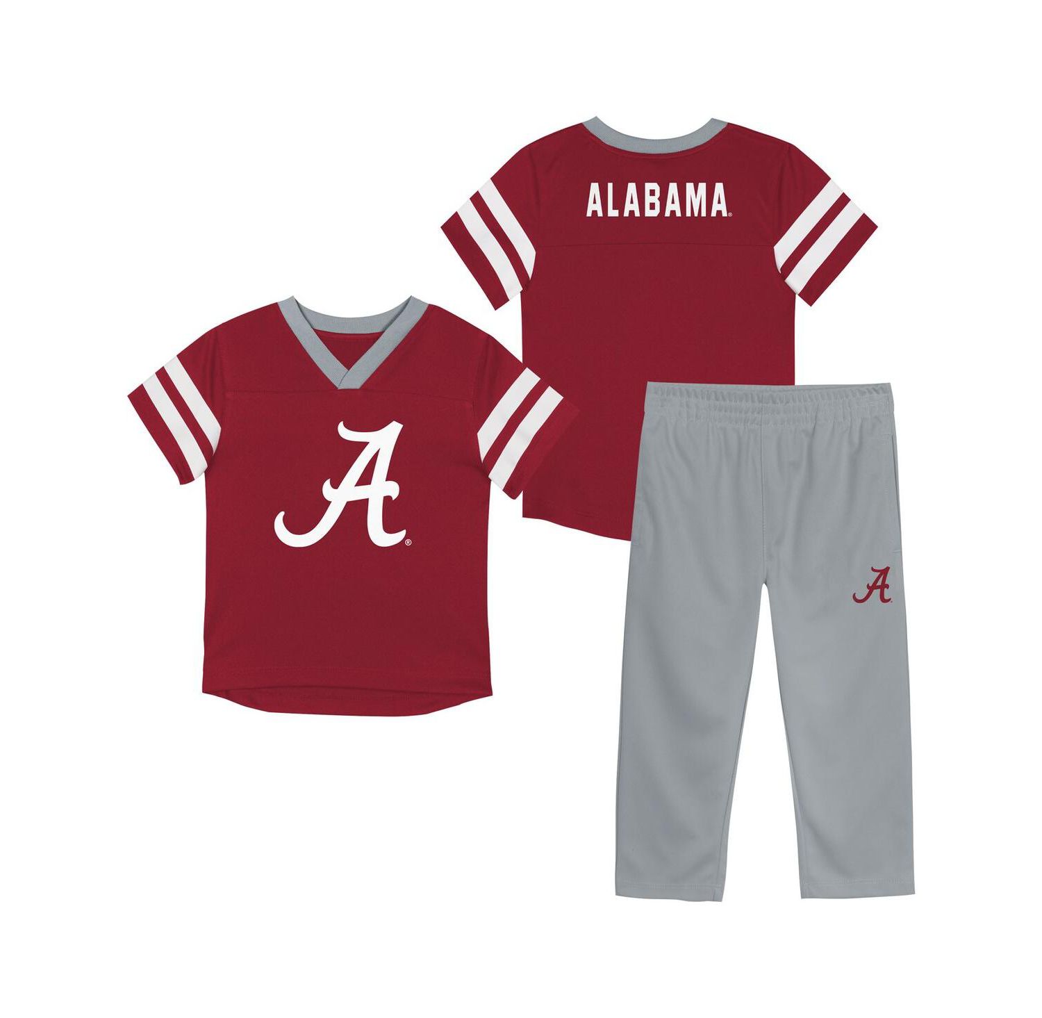 Big Boys and Girls 2-Piece Crimson Alabama Crimson Tide Red Zone V-Neck Top and Pants Set