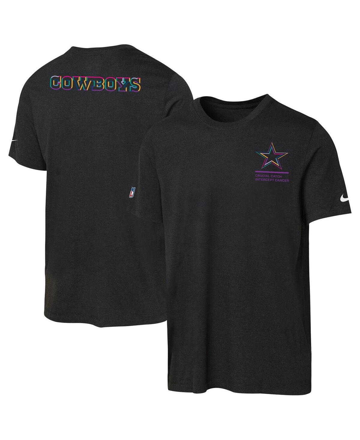 Nike Big Boys and Girls Black Dallas Cowboys 2025 Nfl Crucial Catch Tri-Blend Dri-fit T-Shirt