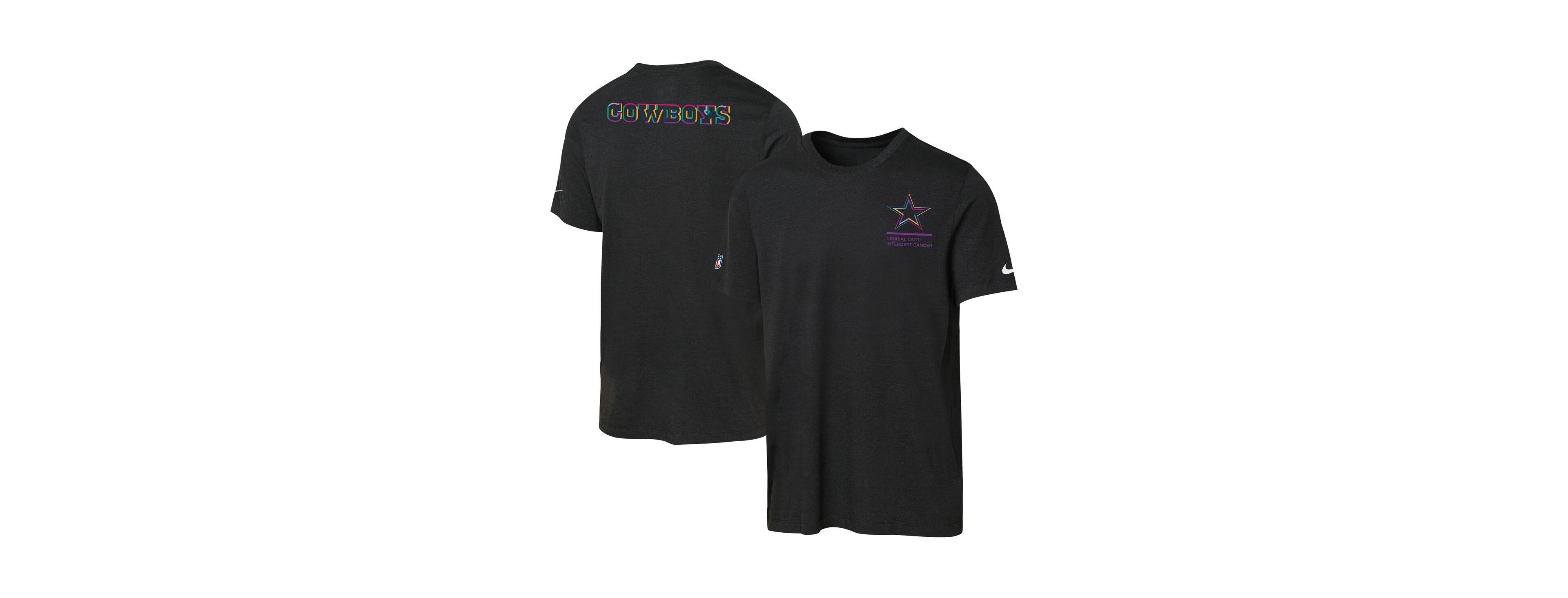Nike Big Boys and Girls Black Dallas Cowboys 2025 Nfl Crucial Catch Tri-Blend Dri-fit T-Shirt