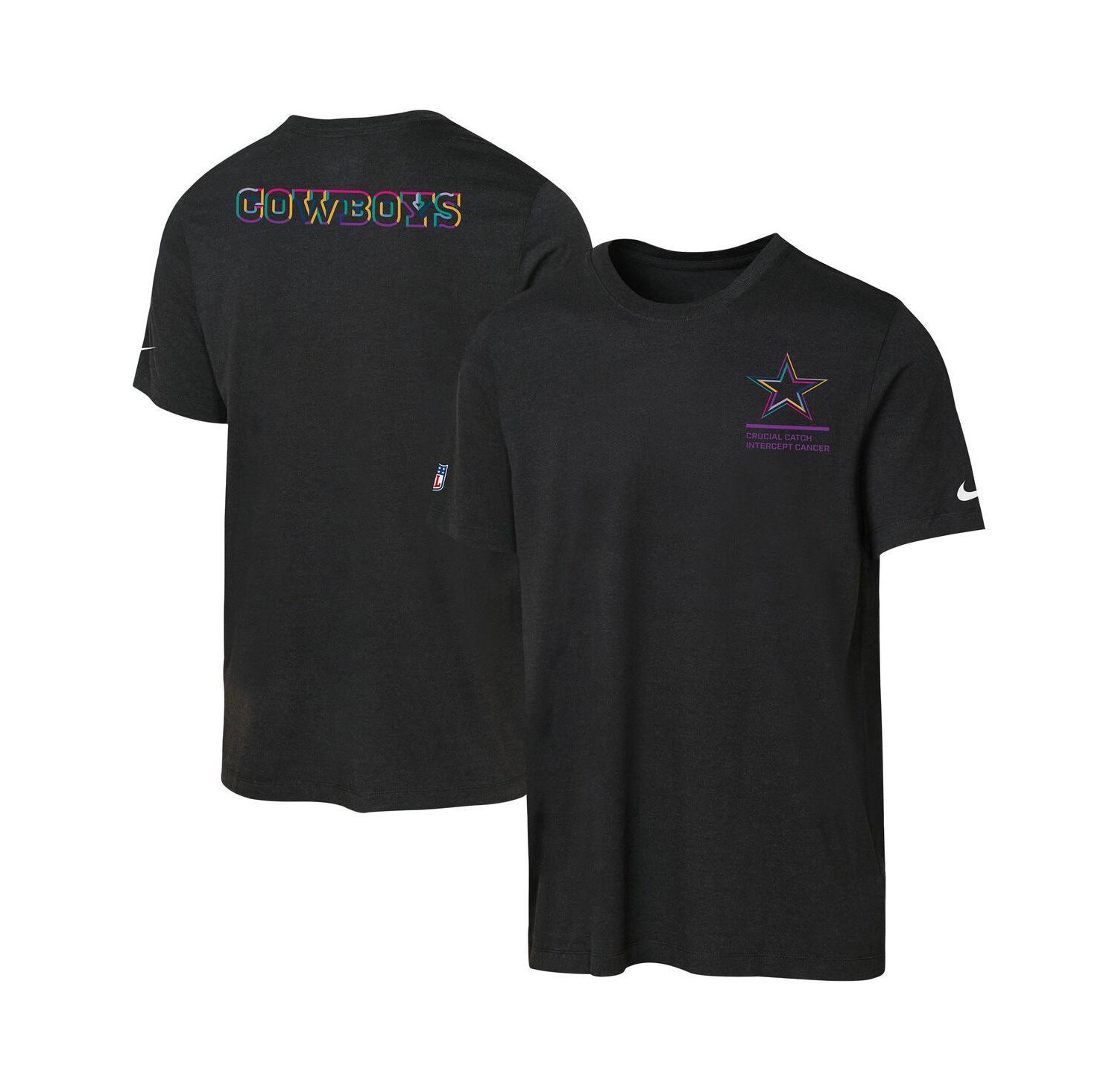 Big Boys and Girls Black Dallas Cowboys 2025 NFL Crucial Catch Tri-Blend Dri-FIT T-Shirt