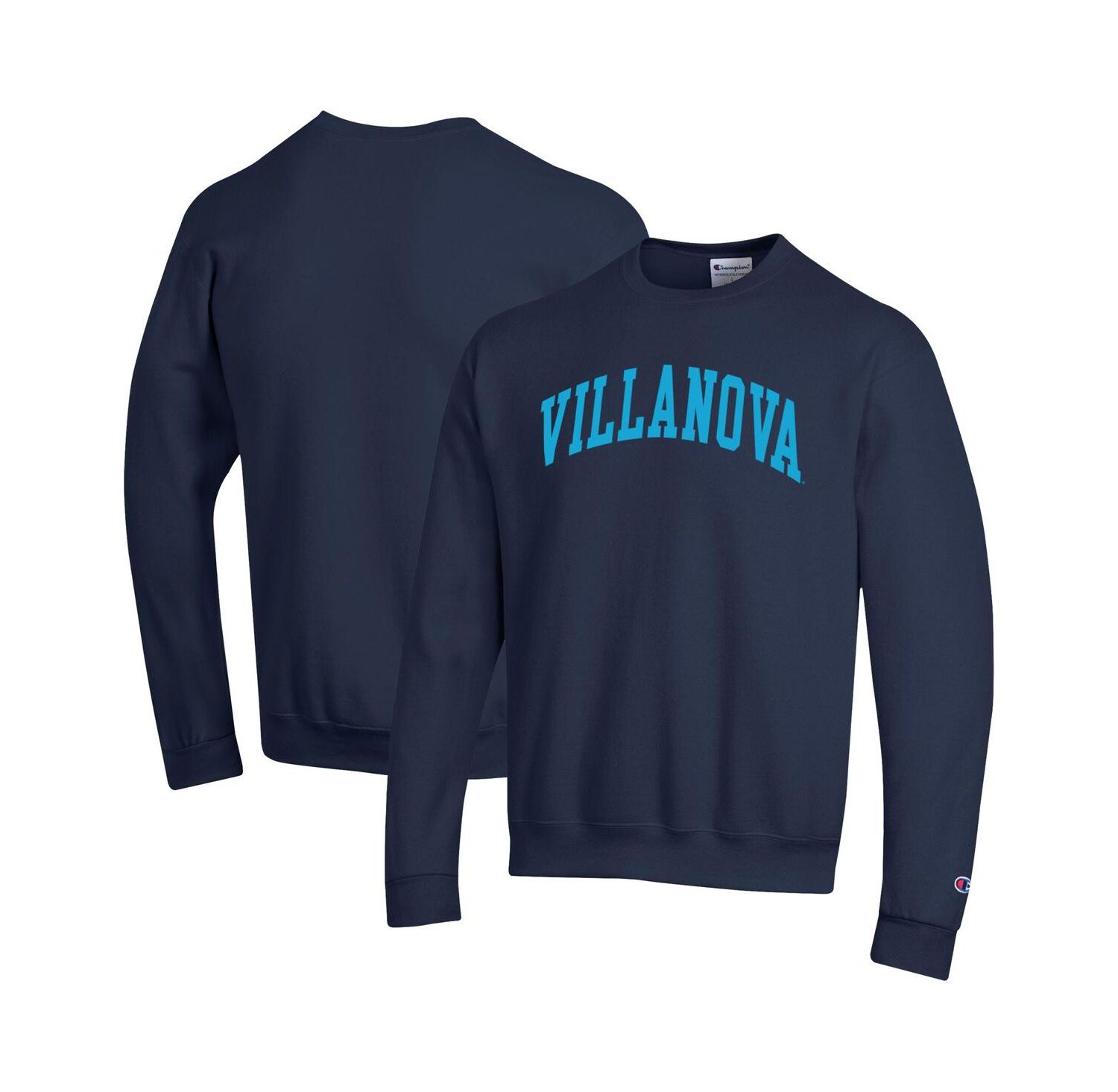 Men's Navy Villanova Wildcats Basic Arch Fleece Pullover Sweatshirt