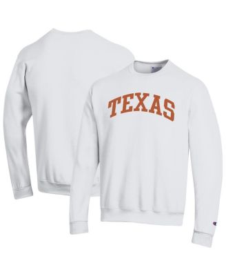 Champion - Men's White Texas Longhorns Basic Arch Fleece Pullover Sweatshirt