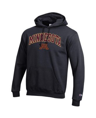 Men's Black Minnesota Golden Gophers Arched Logo Fleece Pullover Hoodie